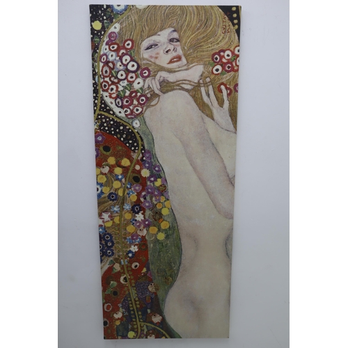 428 - Two LARGE Gustav Klimt Prints on Canvas Displaying 