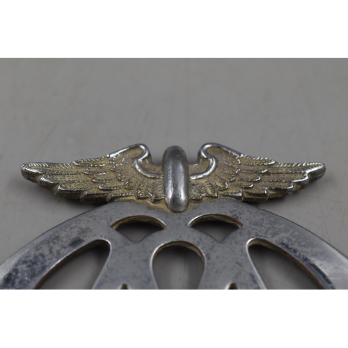 233 - Collectable 1930's AA Vehicle Badge in Stainless Steel, approx 6