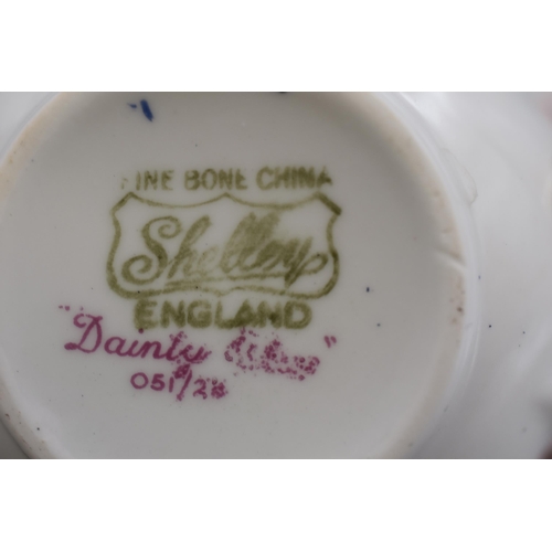 249 - Six Fine Bone China Cup and Saucer sets including Shelley, old Royal, and Wedgwood