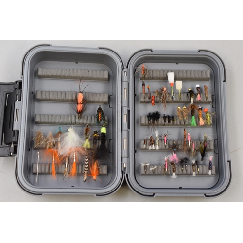 458 - Selection of Fishing Flies in 4 Cases