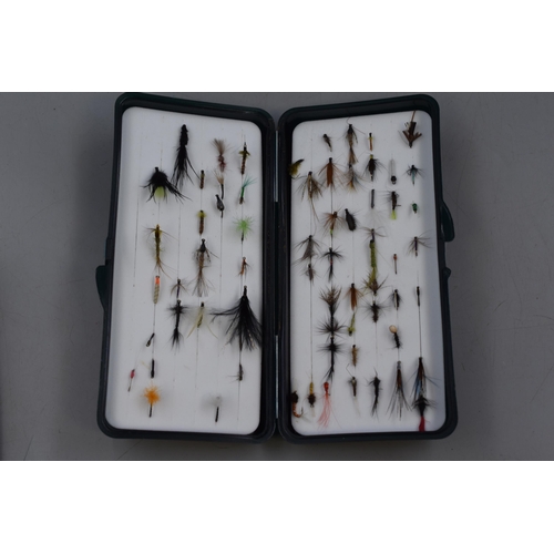 458 - Selection of Fishing Flies in 4 Cases