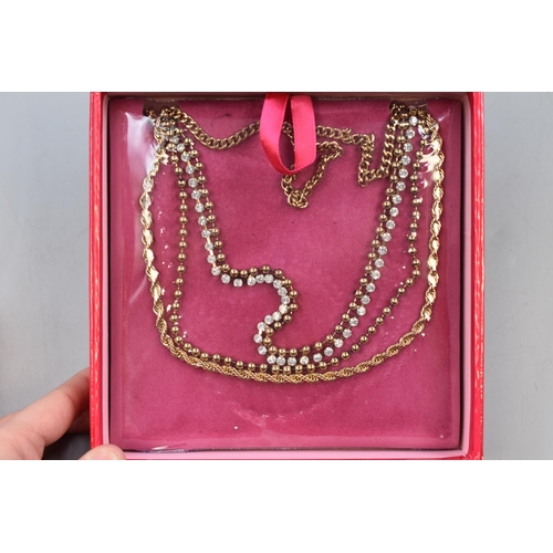 465 - Six Boxed New Necklaces by Butler & Wilson. Styles includes Lip Choker, Beads, Snake, Layered Chain,... 