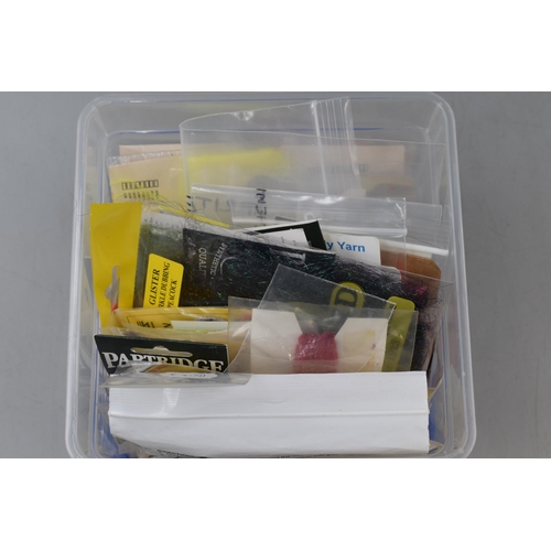 467 - Three Boxes of Fishing Accessories including Chenille, quick tye tool, Poly Yarn and More