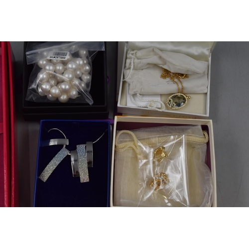 468 - Large Selection of Mainly New Jewellery items in Presentation Boxes. Includes New Heart Shaped Neckl... 