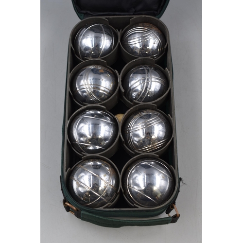 470 - A Pair of Lawn Bowls in Slazenger Bag, With A Full Set of Metal Boules.