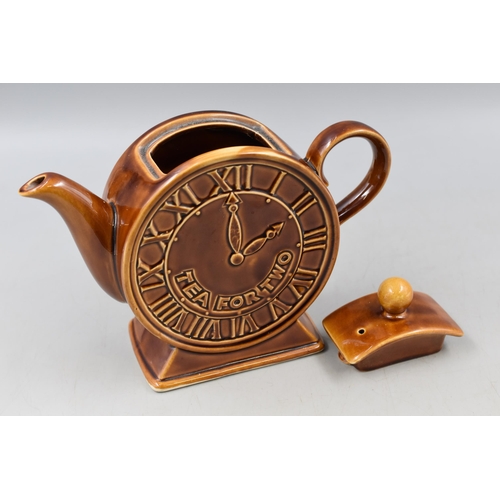 270 - Vintage Price and Kensington Ceramic Teapot in Brown Glaze approx 7