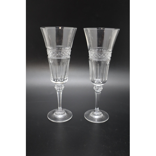 284 - A Boxed Set of Two Bohemia Crystal Wine Glasses.