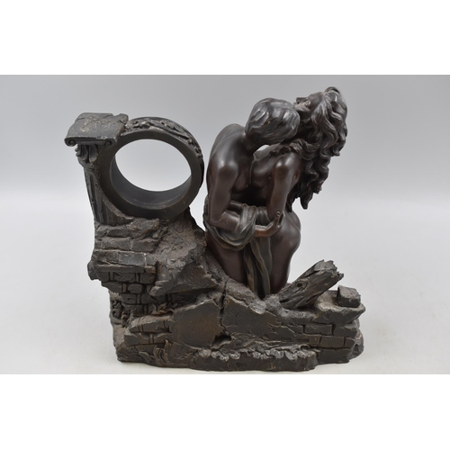 288 - A Crosa 1999 Resin Statue, Depicting Two Lovers. Fits Clock With 3