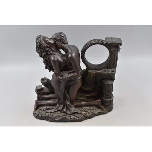 288 - A Crosa 1999 Resin Statue, Depicting Two Lovers. Fits Clock With 3