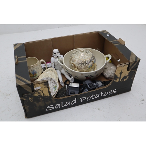 515 - A Mixed Selection To Include Storm Trooper, River Island Jewellery Box, LED Projector (No Remote), F... 