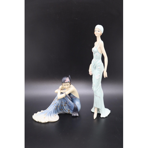 294 - Two Art deco style Figurines (Tallest 32cm)