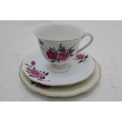 523 - Selection of Part Floral China Tea Sets and Cake Stands