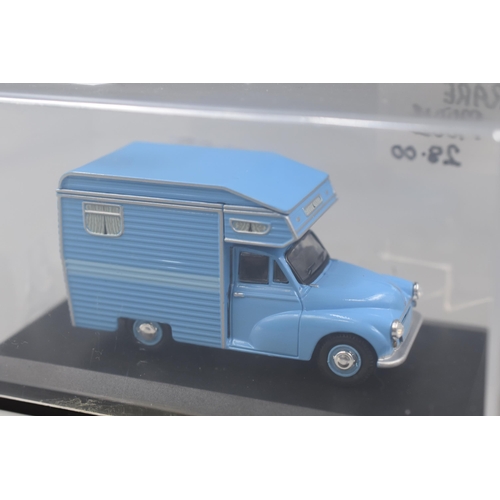 551 - Three Boxed Die Cast Cars to include Rare Morris Minor Campervan and Two James Bond Model Cars, Jagu... 