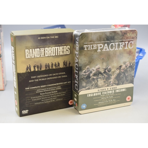 559 - A Selection of Videos and Music, To Include Band of Brothers, Led Zepplin, Level 42 and More.