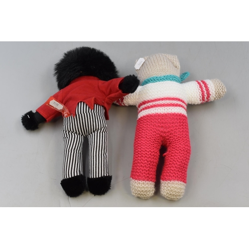 560 - Two Classic Soft Toys including Embrace Golly and Knitted Bear