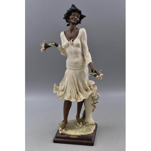 307 - Florence Giuseppe Armani Georgia Figturine on Wooden Plinth (45cm)