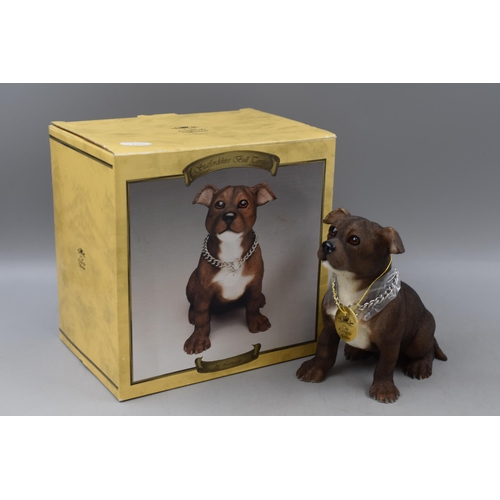 308 - Boxed Staffordshire Bull Terrier, In Sitting Position approx 6