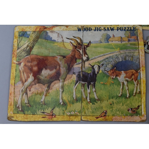 563 - Wooden Jigsaw Puzzle Pieces Comes With Animal Pictures