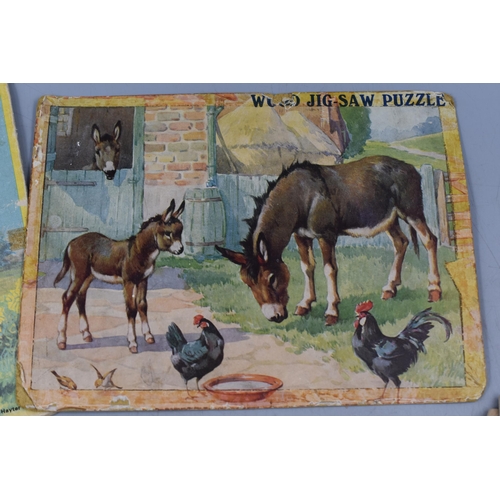 563 - Wooden Jigsaw Puzzle Pieces Comes With Animal Pictures