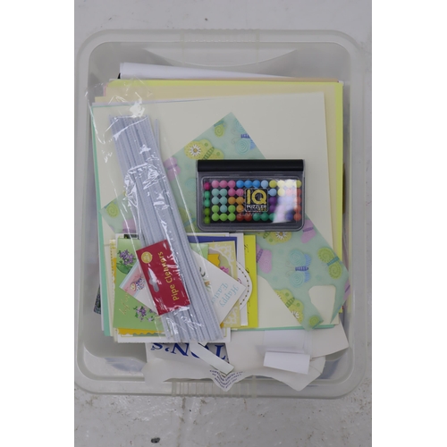 575 - Large Selection of Crafting Materials including Card, Rotary Cutter, pipe Cleaners and More