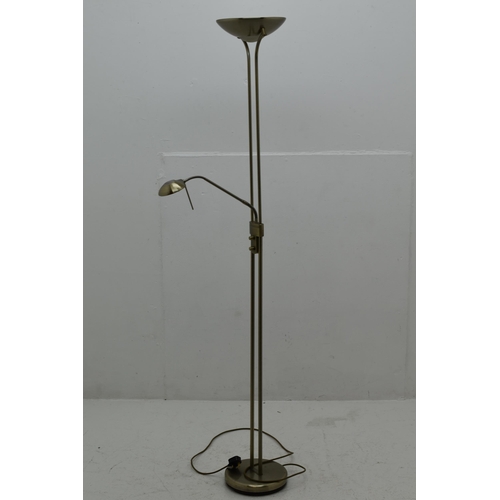 580 - Brushed Brass Mother and Child Standard lamp