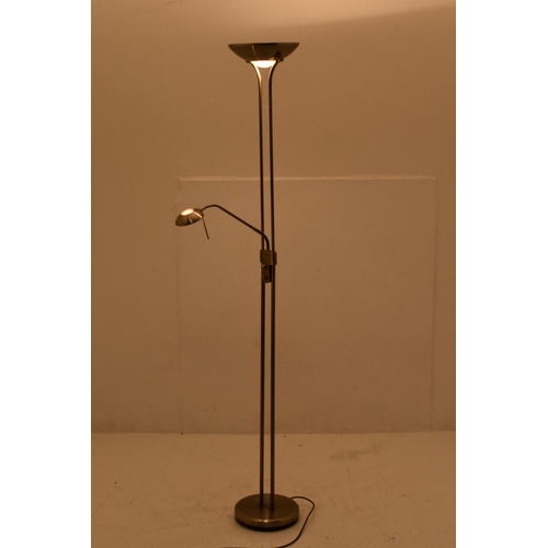 580 - Brushed Brass Mother and Child Standard lamp