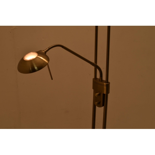 580 - Brushed Brass Mother and Child Standard lamp