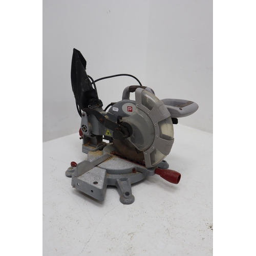 592 - A Performance Power PCMS210L Mitre Saw, Powers on When Tested.