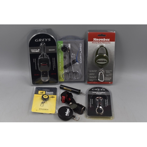 594 - Selection of Fishing accessories including Heavy Duty Retractor, Tackle Tamer and More