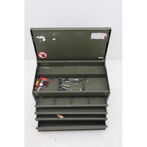 637 - A Metal Four Drawer Compartmental Tool Box, Approx 14