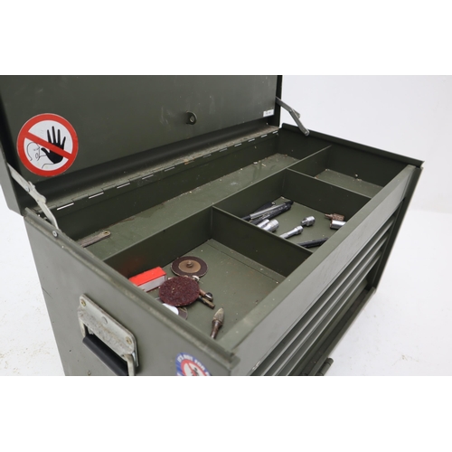 637 - A Metal Four Drawer Compartmental Tool Box, Approx 14