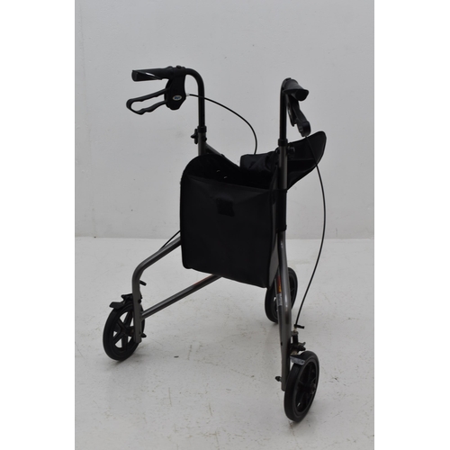 639 - Days 3 Wheeled Braked Walking Frame With Bag