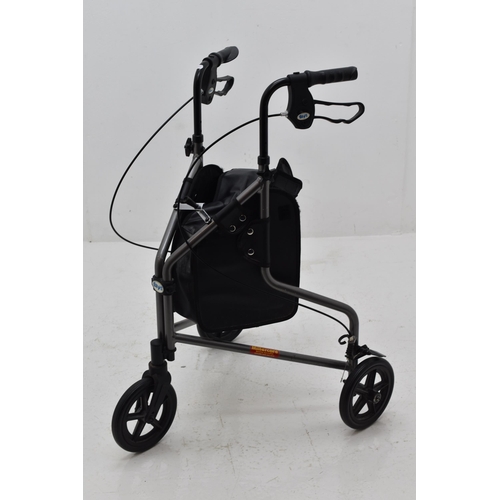 639 - Days 3 Wheeled Braked Walking Frame With Bag