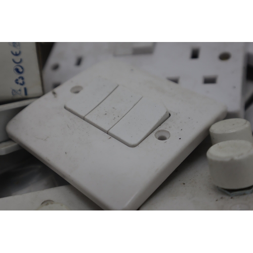 605 - Collection of Various Light Switches, Dimmers, Sockets, Back Boxes and More