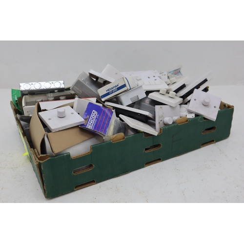 605 - Collection of Various Light Switches, Dimmers, Sockets, Back Boxes and More