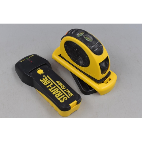 647 - A Cased Strait-line Set, Includes Stud Finder and Laser level.