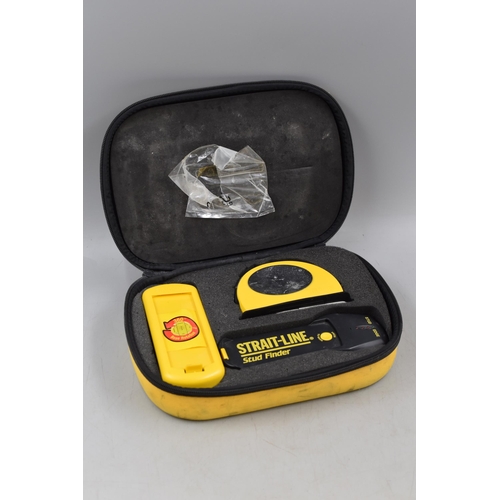 647 - A Cased Strait-line Set, Includes Stud Finder and Laser level.