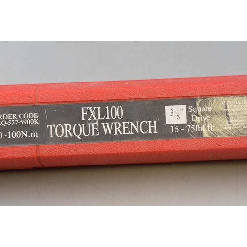 649 - A Kennedy Torque Wrench (FXL100), In Case With Instructions.