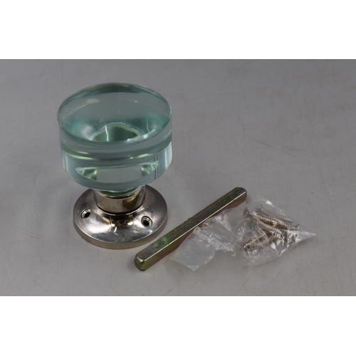 655 - Collection of Brand New Clear Glass Door Handle Kits