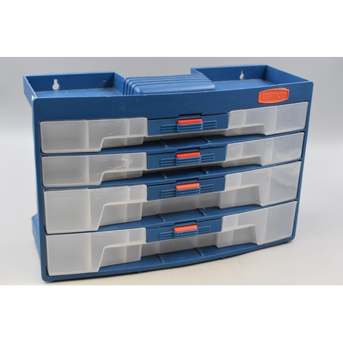 656 - Wiko 4 Drawer Storage Case (Wall Mounted or Free Standing) 40cm x 25cm x 14cm)