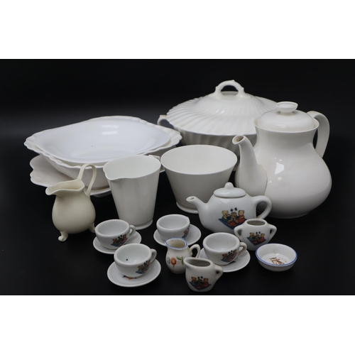 697 - Selection including Teapot, jug, Plates and Miniature Teaset