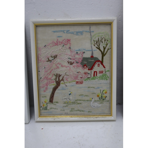 690 - Various Selection Of Embroidery Art In Frames