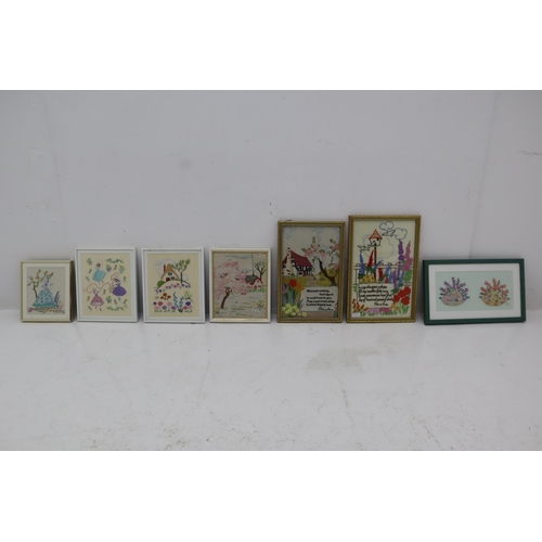 690 - Various Selection Of Embroidery Art In Frames