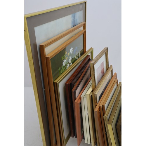 619 - Large Selection of Framed and Glazed pictures (Rack not Included)