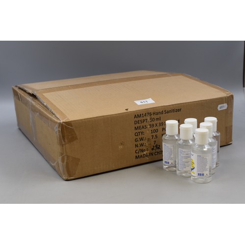 611 - Brand New Box of 100 Bottles of Hand Sanitizer