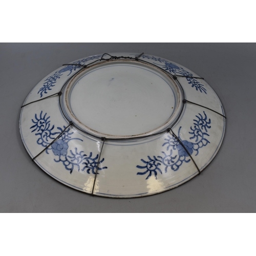 310 - Large Antique Decorative Imari Charger Plate from the Meiji Period. Approx. Diameter 18.5 inches.