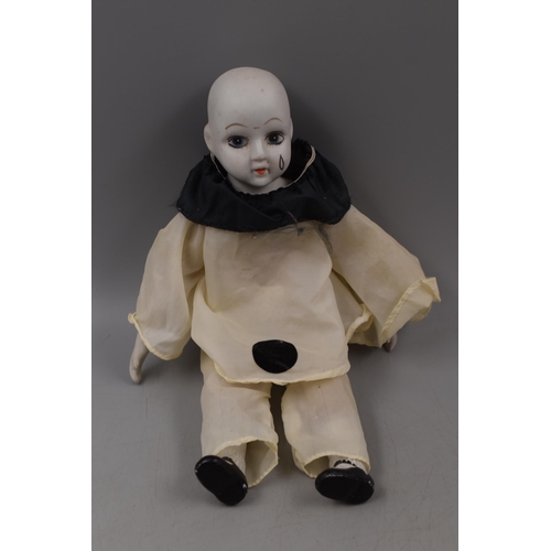 340 - Vintage Retro Pierrot Clown Doll