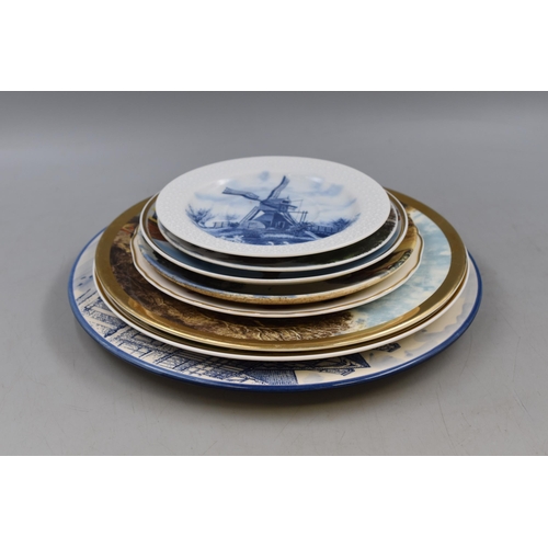 357 - A Selection of Collectors Plates, To Include Wedgwood, Royal Albert, Delft and More.