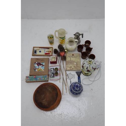 696 - Mixed Lot to include Indian Coffee pot, Hand painted Tile, Chinese Ginger jar, Myott Luster glazed W... 