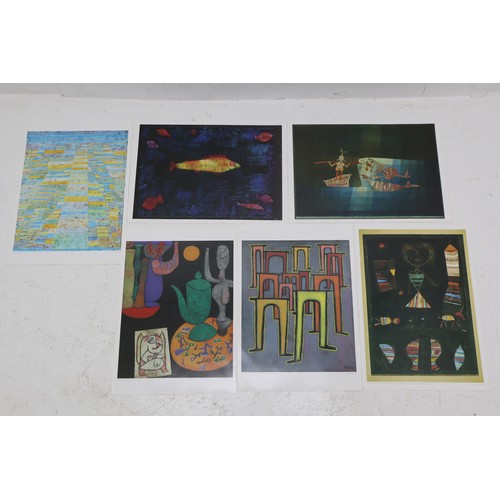 691 - Selection of Six Klee Glossy Abstract Prints. (Approx. 16.5 x 11.5)